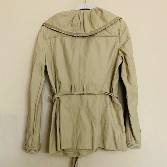 Elie Tahari Designer Leather Trim Jacket Blazer Size Small S - Picture 2 of 16